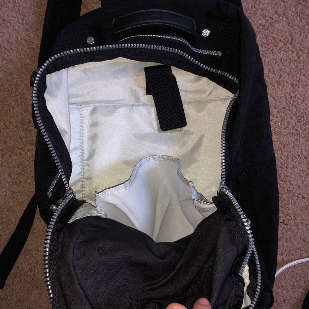 Kipling Black Nylon Backpack with Monkey Charm - Picture 10 of 13